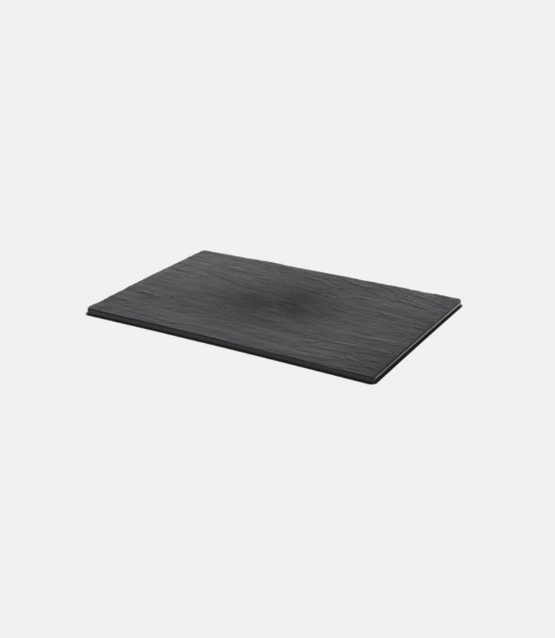 Plateau imitation ardoise plastique noir