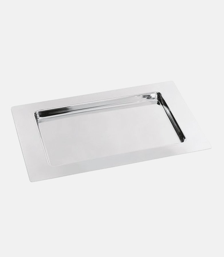 Plateau inox rectangle brillant Sedna