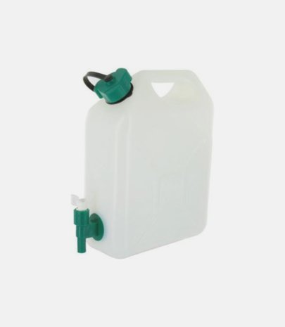 Jerrican blanc 20 litres avec robinet