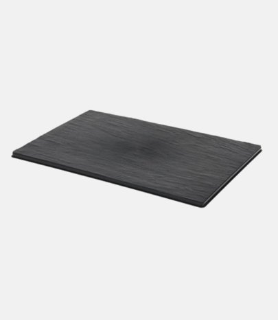 Plateau imitation ardoise plastique noir