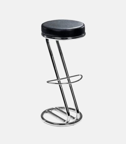 Tabouret haut Zeta assise noire